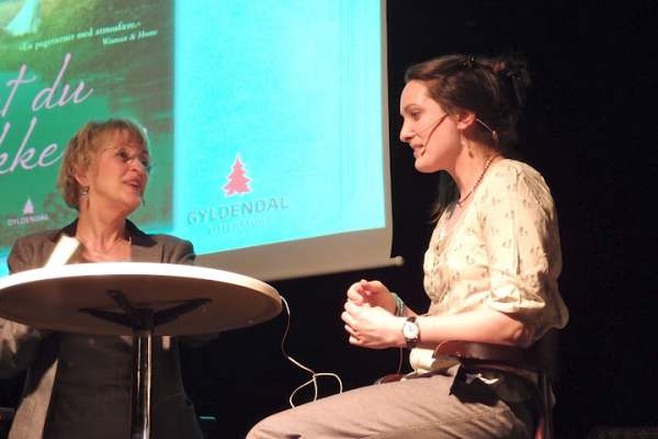 On stage - and nervous - during my first ever book tour - Norway, back in 2012.