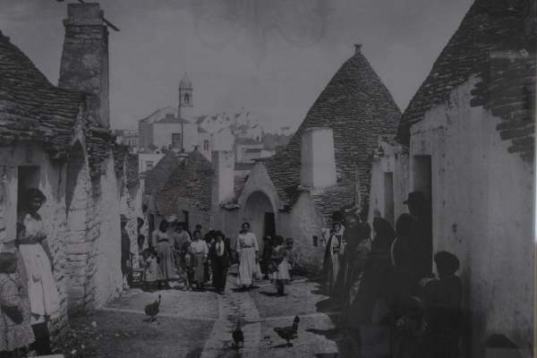 The old photograph of Alberobello, Southern Italy, found in a junk shop, that inspired 'The Night Falling'.